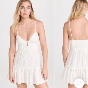 New Love Shack Fancy Maple dress in white